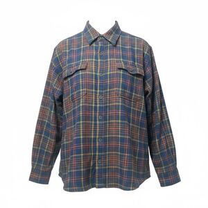 Duluth Trading Co. Plaid Flapjack Fleece Lined Flannel Button Up Shirt Men's XXL